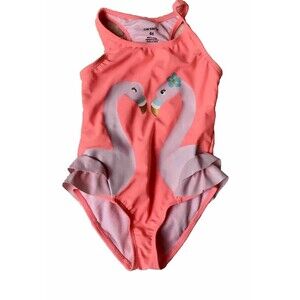 Carter's Toddler Girls One Piece Swimsuit Flamingo Peach and Pink Size 4T